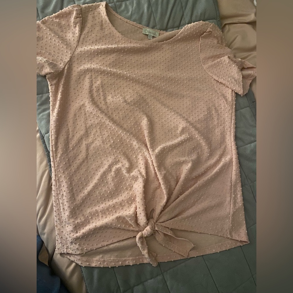 Pink tie top